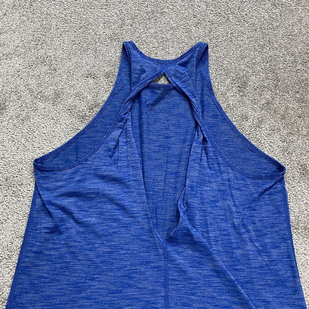 Blue Women's Racerback Tank Top - Picture 3 of 8